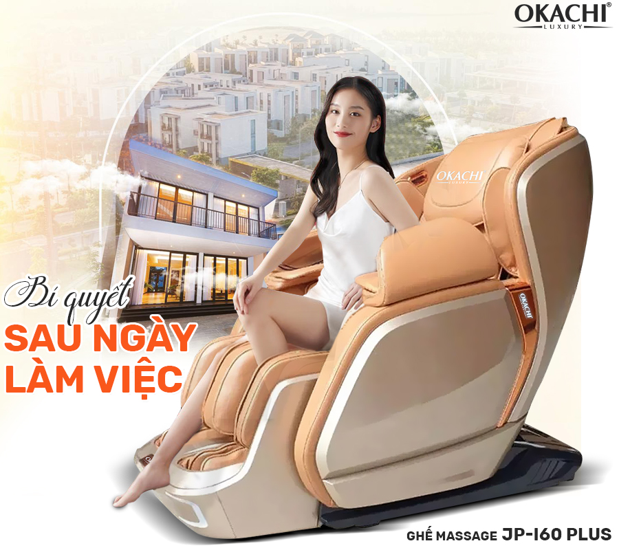 Ghế massage toàn thân OKACHI JP-i60 Plus ( Vàng Gold)